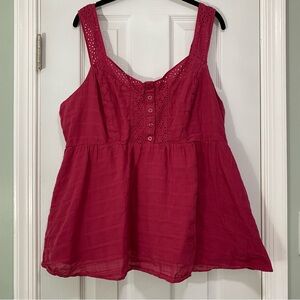 Torrid red/mauve tank